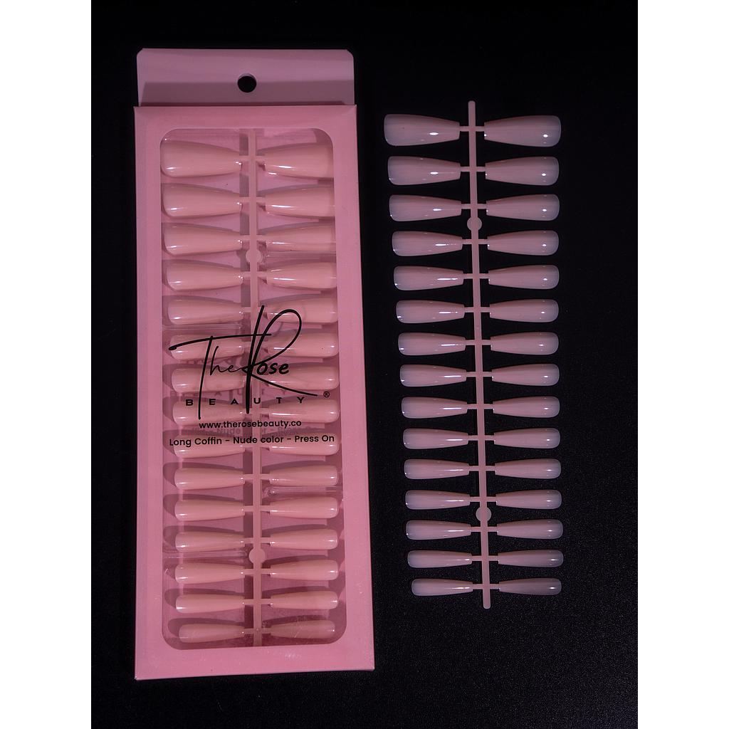 PRESS ON COFFIN LARGA NUDE*150